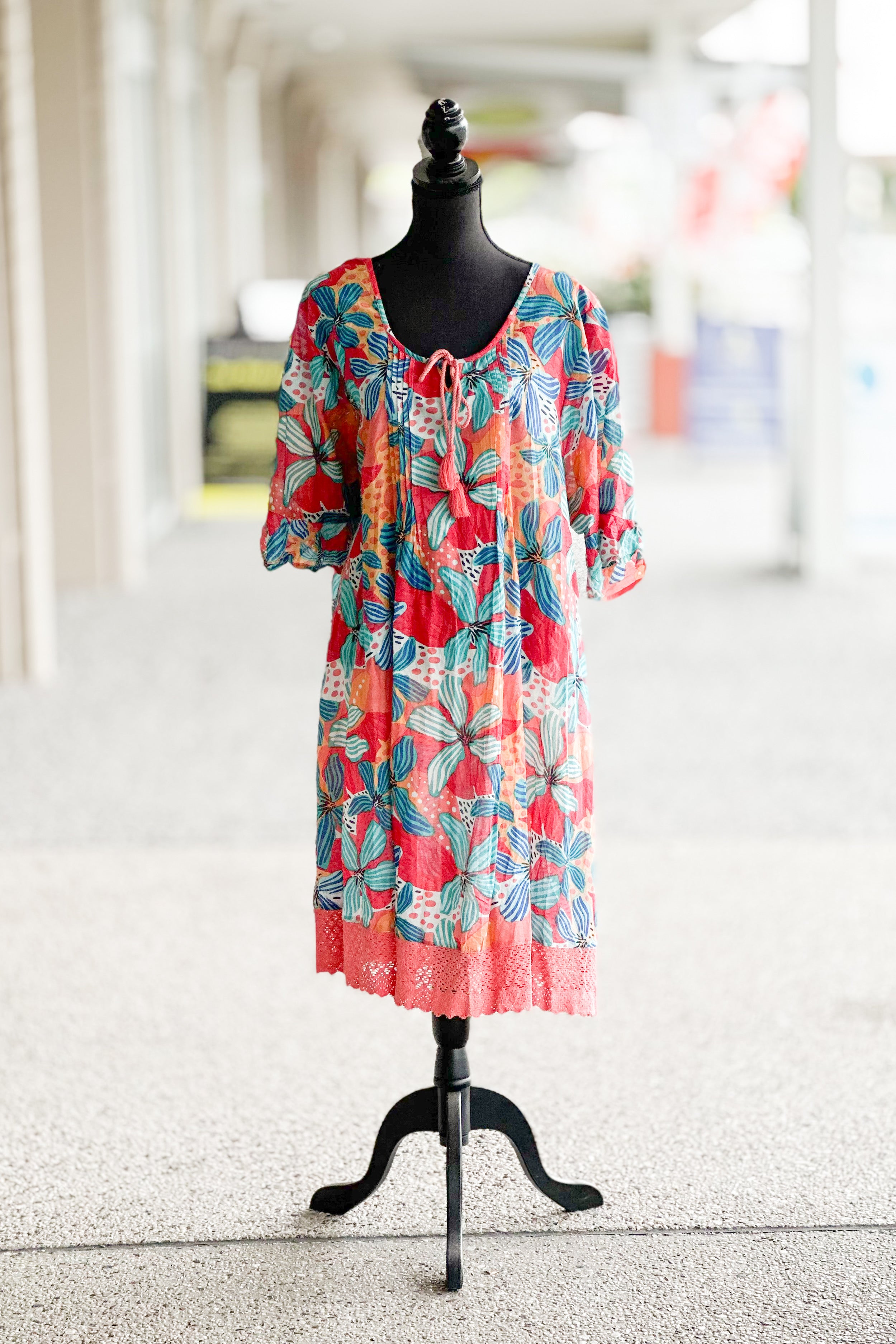 Coral Petal Boho Dress